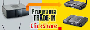 A Barco oferece aos seus clientes o programa Trade-In para renovar o sistema ClickShare
