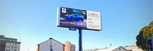 IEPE optimizes the positioning of advertising brands with a large format monopole