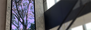 富国银行在纽约的新总部安装了一个"Led列"与利亚德和模拟
