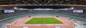 パナソニックは、完全なAVインフラを東京国立競技場を装備