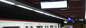 バルセロナ地下鉄は、列車の占有率を知らせる画面を設置します