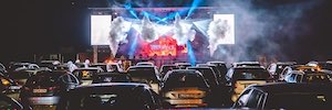 Elation lights up post-Covid-19-era drive-in concerts in The German city of Monheim