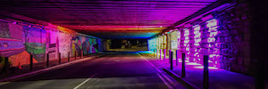 Anolis Eminere luminaires transform the underpass of Mirfield station