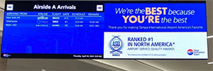 L'aeroporto di Tampa facilita il transito dei viaggiatori con soluzioni di digital signage
