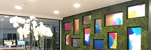 Eizo installs with matrox technology a creative videowall in its headquarters in the United Kingdom