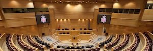 O Senado da Espanha melhora sua comunicação visual com duas telas Alfalite Led