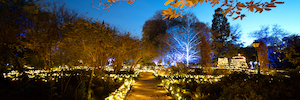 "自然灯"将马德里植物园变成神奇的发光奇观