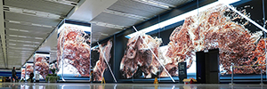 Instalações do centro de transporte de Xangai 1.800 m2 de telas Led Absen