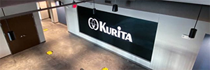 Kurita scommette sull'arte digitale e sulla tecnologia Led per il videowall della sua nuova sede