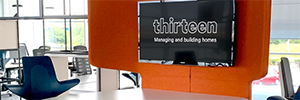 Thirteen is committed to collaboration and digital signage for its new headquarters