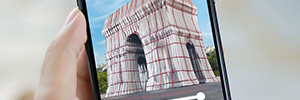Snapchat brings augmented reality to the 'Arc de Triomphe wrapped up'’ by Christo