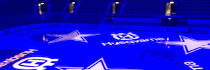 Prolights energizza con il suo Led lo stadio di hockey su ghiaccio Husqvarna Garden
