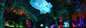 Naturaleza Encendida recreates a marine habitat of light and sound in the Botanic of Madrid