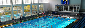 Helios Swimming Center Debuts Video Scoreboard with Mondo Smart Systems