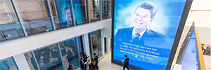 The Ronald Reagan Institute creates a two-story Led screen with Planar TVF