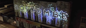 Digitale Projektion belebt eine Einkaufsstraße in Bournemouth mit Mapping