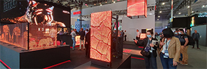 ROE Visual exhibits at ISE 2022 its new adaptable platform Opal Led
