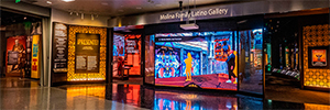 A Videowall Planar TVF offers an immersive welcome at the Smithsonian Latin Gallery