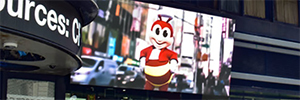 Jollibee chooses SNA Displays for the Led marquee of its new restaurant