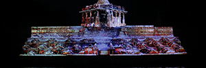 Le Temple du Soleil célèbre la durabilité avec AV Stumpfl avec un vidéomapping spectaculaire