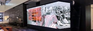 SNA Displays designs a videowall dvLed for the lobby of Gensler Houston