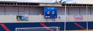 Mondo installe ses écrans Led dans la ville sportive de Lanzarote