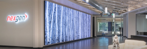 Die LED-Technologie von Planar begrüßt die Besucher in der neuen NexGen-Zentrale