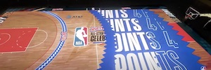 NBA All-Star eleva o show com o novo piso LED da ASB GlassFloor
