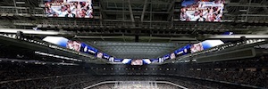 اكثر 3.700 m2 de Led crean el halo 360º del nuevo estadio Santiago Bernabéu