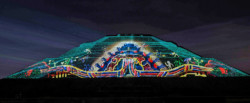 Christie y Cocolab videomapping en Teotihuacan