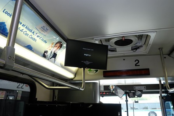 Brightsign aeropuerto McCarran autobuses