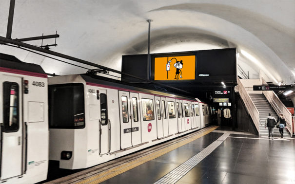 Led und Go Metro Barcelona Plza Spanien