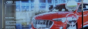 LG innovates car dealerships with its OLED Transparent digital signaling