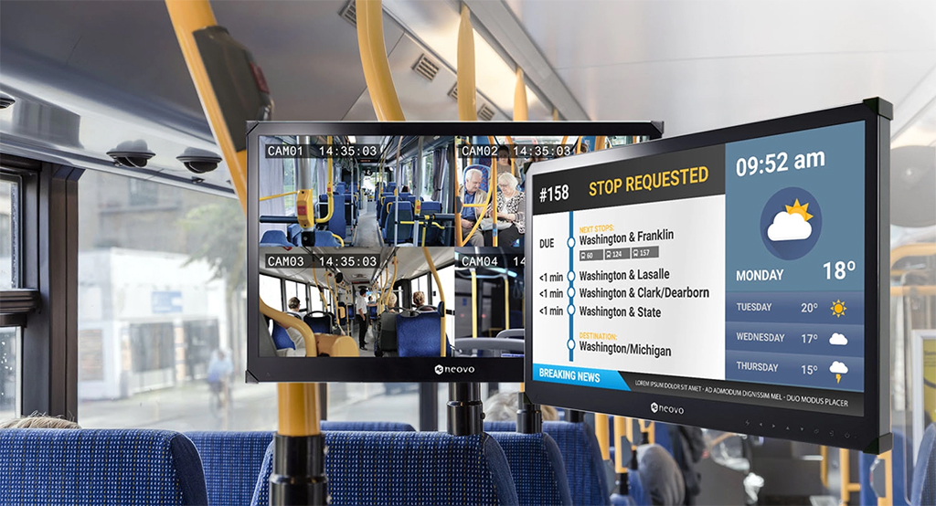 Ag Neovo Tbx Pantallas De Senalizacion Digital Para Vehiculos En Movimiento