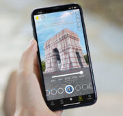 Snapchat Christo Arco del Triunfo envuelto