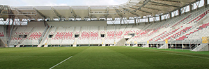 RCF optimiza la cobertura de audio del estadio polaco LKS