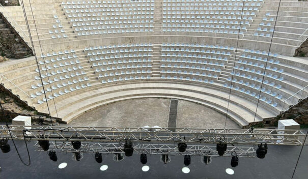 Stonex y Ayrton en Teatro Romano de Sagunto