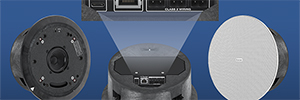 Extron NF 4C LP: altavoces de techo con alimentación PoE, Dante y DSP