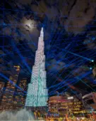 Show de Nochevieja en la torre Burj Khalifa (Dubài)