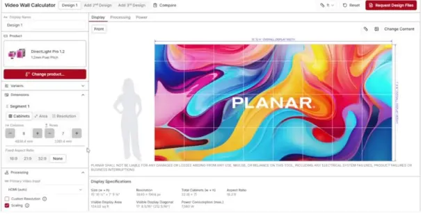 Leyard LED Videowall Calculator