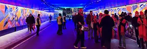 El proyecto “Beyond The Bridge” redefine un túnel inseguro con arte y luminarias Anolis