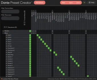 Audinate Dante Preset Creator Ui